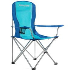 King Camp összecsukható összecsukható szék acél - kék háttámlákkal