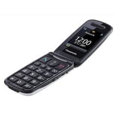PANASONIC KX-TU466EXBE Dual SIM kártyafüggetlen mobiltelefon idősek számára összecsukható kivitel színes kijelző fekete