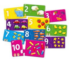 Farfarland Oktatási puzzle - "Szórakoztató számolás (Dupla)". Színes puzzle kisgyermekeknek. Tanuló játékok gyerekeknek 