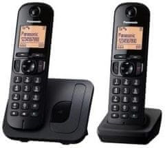 PANASONIC KX-TGC212PDB duo vezeték nélküli dect telefon kihangosítható fekete