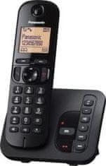PANASONIC KX-TGC220PDB vezeték nélküli dect telefon kihangosítható üzenetrögzitős fekete