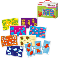 Farfarland Oktatási rejtvény - "Matematika (hármas)". Színes puzzle kisgyermekeknek. Tanuló játékok gyerekeknek