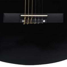 Vidaxl fekete 3/4-es klasszikus gitár és tok kezdőknek 36" 3055889