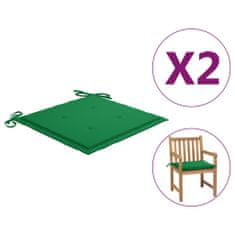 shumee 2 db zöld párna kerti székhez 50 x 50 x 3 cm