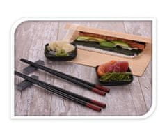 EXCELLENT Sushi készlet porcelán / bambusz 7 darabos készlet fekete KO-278000190cern