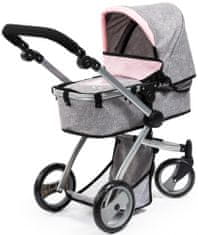 Bayer Design Babakocsi babáknak Milano Mega szett, rózsaszín/szürke