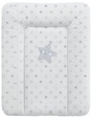 Ceba Baby Ceba Baby Pelenkázó alátét komódra, puha, 50 x 70 cm - Csillagok, szürke