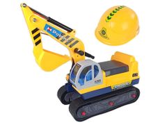Lean-toys Nagy kotrógép lovas építőipari sisak sárga