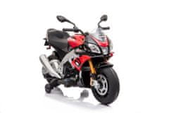 Lean-toys Aprilia Tuono V4 akkumulátor motorkerékpár piros