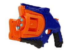 Lean-toys Habpatronos pisztoly 48 darab forgó tár kék és narancssárga színben
