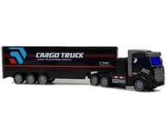 Lean-toys Távirányítós fekete szállító teherautó