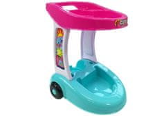Lean-toys Trolley tisztító készlet porszívó rózsaszín