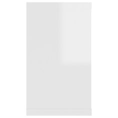 Greatstore 2 db magasfényű fehér forgácslap fali kockapolc 80x15x26,5 cm