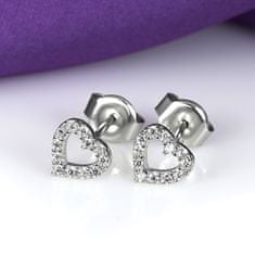 Brilio Silver Romantikus ezüst fülbevaló cirkónium kővel EA101W