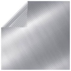 shumee ezüstszínű négyszögletes PE medencetakaró 600 x 400 cm