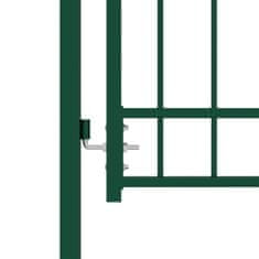 shumee zöld acél kerítéskapu cövekekkel 100 x 200 cm 