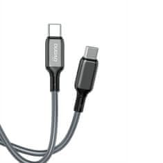 DUDAO L5HT kábel USB-C / USB-C PD 100W 1m, szürke