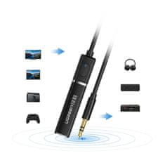 Ugreen CM107 Transmitter Bluetooth audio adapter 3.5 mm jack, fekete