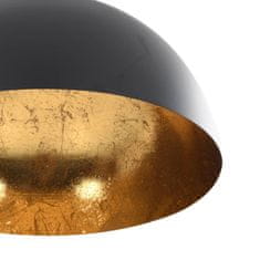 Vidaxl 2 darab fekete-arany félgömb alakú mennyezeti lámpa E27 50873