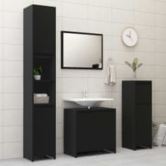 Greatstore fekete forgácslap fürdőszobaszekrény 60 x 33 x 61 cm