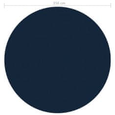 shumee fekete és kék napelemes lebegő PE medencefólia 356 cm