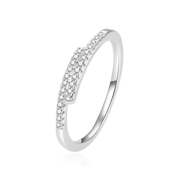 Beneto Csillogó ezüst gyűrű cirkónium kövekkel AGG259