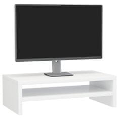 Greatstore magasfényű fehér forgácslap monitorállvány 42 x 24 x 13 cm