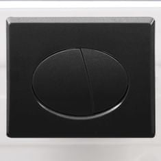 Vidaxl fekete falra szerelhető kerámia WC rejtett öblítőtartállyal 3054477