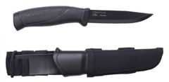 Morakniv 12351 Companion Taktikai kés 10,4 cm, teljesen fekete, műanyag, gumi, MOLLE hüvely