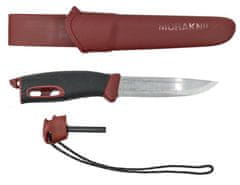 Morakniv 13571 Companion Spark Red kültéri kés 10,4 cm, fekete-piros, TPE, műanyag tok