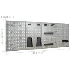 Vidaxl 4 db falra szerelhető acél rögzítőtábla 40 x 58 cm 145352