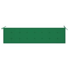 Greatstore zöld oxford szövet kerti padpárna 200 x 50 x 3 cm