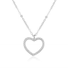Beneto Gyönyörű ezüst nyaklánc szívvel AGS886/47