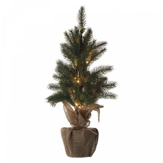 EMOS LED karácsonyfa, 52cm, 2× AA, beltéri, meleg fehér