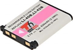 T6 Power akkumulátor Benq digitális fényképezőgéphez, cikkszám: Li-40B, Li-Ion, 3,7 V, 620 mAh (2,3 Wh), fekete