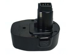 T6 power Akkumulátor Black and Decker CD14CE készülékhez, Ni-MH, 14,4 V, 2000 mAh (29 Wh), fekete