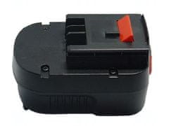 T6 power Akkumulátor Black and Decker HPD12K-2 készülékhez, Ni-MH, 12 V, 2000 mAh (24 Wh), fekete