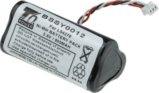 T6 power Akkumulátor Symbol LI4278 készülékhez, Ni-MH, 3,6 V, 600 mAh (2,16 Wh), fekete