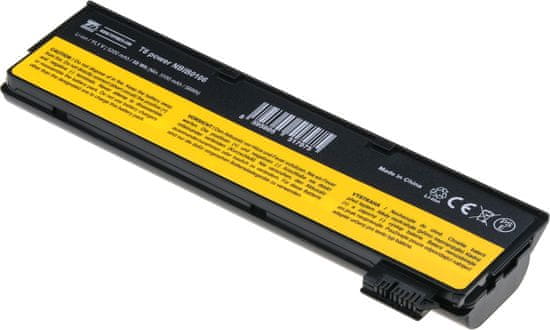 T6 power Akkumulátor Lenovo ThinkPad T460 20FM készülékhez, Li-Ion, 11,1 V, 5200 mAh (58 Wh), fekete