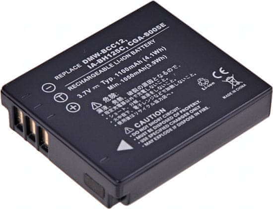 T6 Power akkumulátor Panasonic Lumix DMC-FX07 serie készülékhez, Li-Ion, 1100 mAh (4,1 Wh), 3,7 V