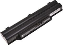 T6 power Akkumulátor Fujitsu Siemens laptophoz, cikkszám: CP477891-01, Li-Ion, 10,8 V, 5200 mAh (56 Wh), fekete