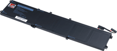 T6 power Akkumulátor Dell XPS 15 7590 készülékhez, Li-Poly, 11,4 V, 8500 mAh (97 Wh), fekete