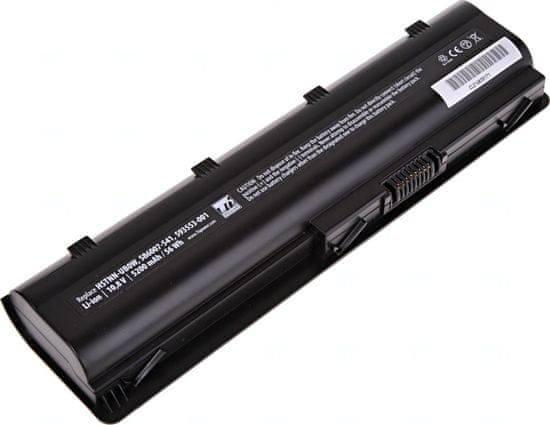 T6 power Akkumulátor Compaq laptophoz, cikkszám: WD548AA, Li-Ion, 10,8 V, 5200 mAh (56 Wh), fekete