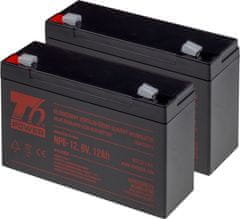 T6 power Akkumulátor-készlet APC Back-UPS 600C készülékhez, VRLA, 6 V