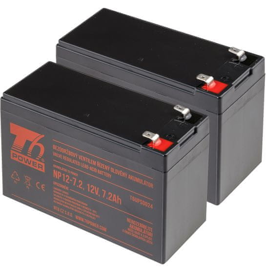 T6 power Akkumulátor-készlet APC Back-UPS RS BR1000-FR készülékhez, 12 V, 0 Ah