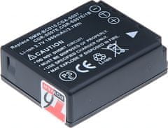 T6 Power akkumulátor Panasonic Lumix DMC-TZ5A készülékhez, Li-Ion, 3,7 V, 1000 mAh (3,7 Wh), fekete