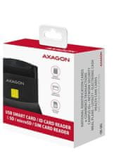 AXAGON CRE-SM2 USB külső, 4-foglalatú Smart kártyaolvasó card/ID card (e-személyi)