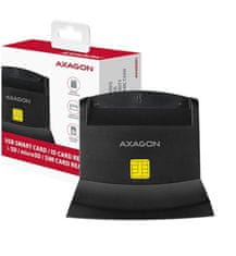 AXAGON CRE-SM2 USB külső, 4-foglalatú Smart kártyaolvasó card/ID card (e-személyi)
