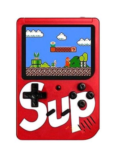 PARFORINTER Digitális játékkonzol SUP GameBox, 400 játék 1-ben, piros színben