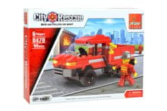 PARFORINTER Gyerek készlet 0478, 99 darab, Városi mentőautó, Tűzoltóautó, Peizhi